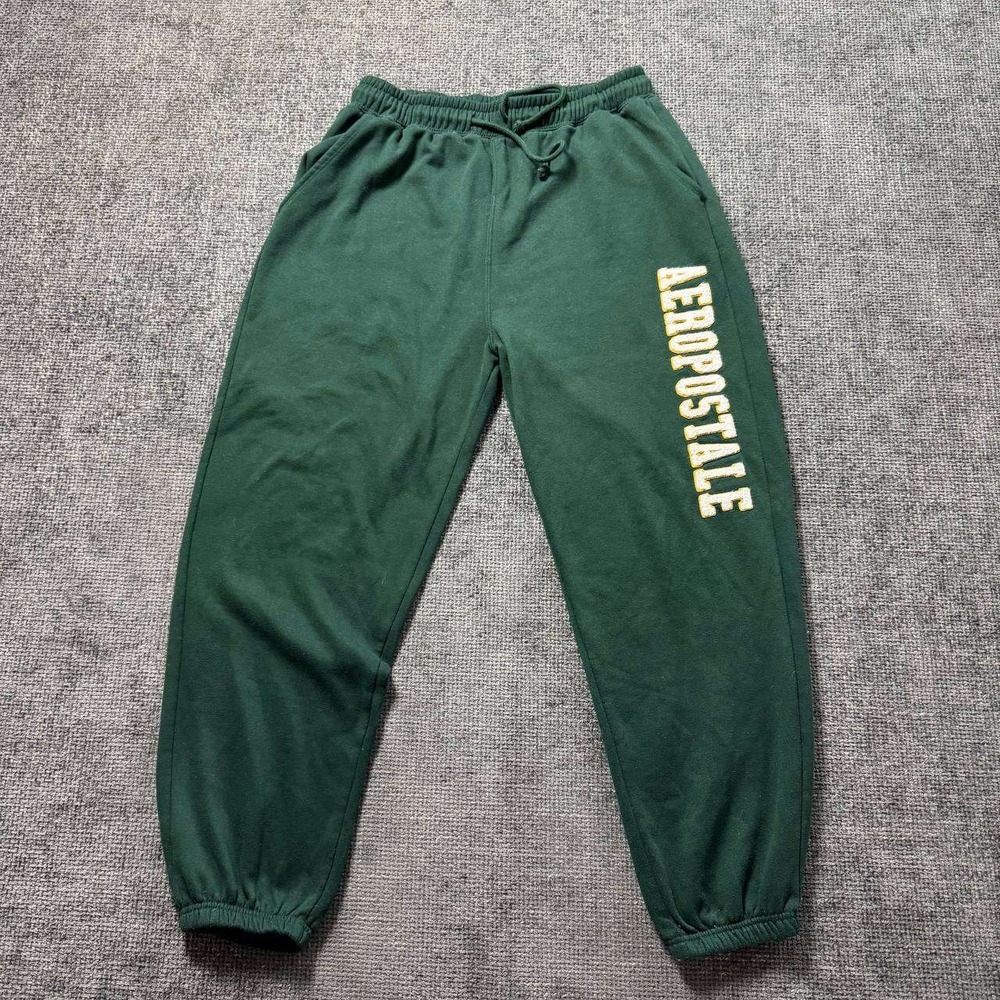 Aeropostale Sweatpants Womens Large Green Embroidered Logo Y2K Joggers